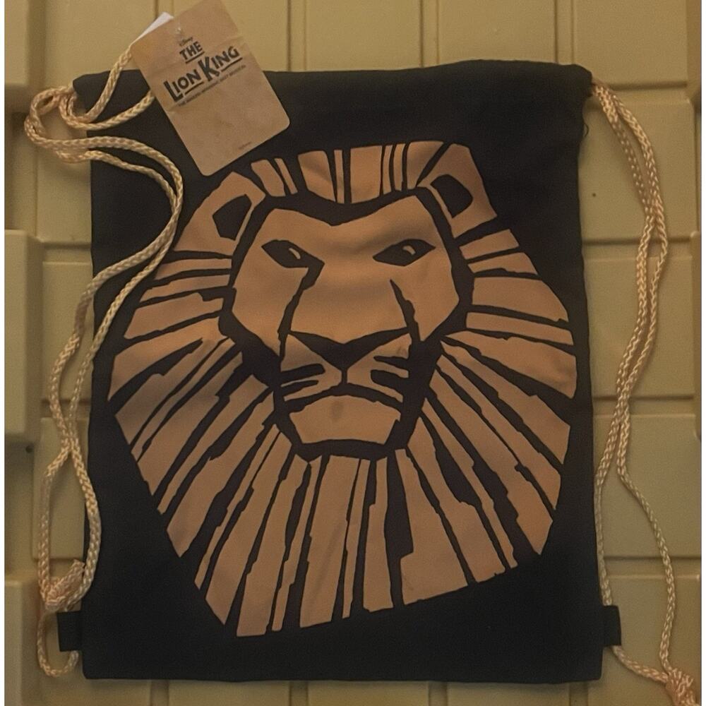 Disney The Lion King Broadway Musical Backpack Drawstring Tote Gym Bag